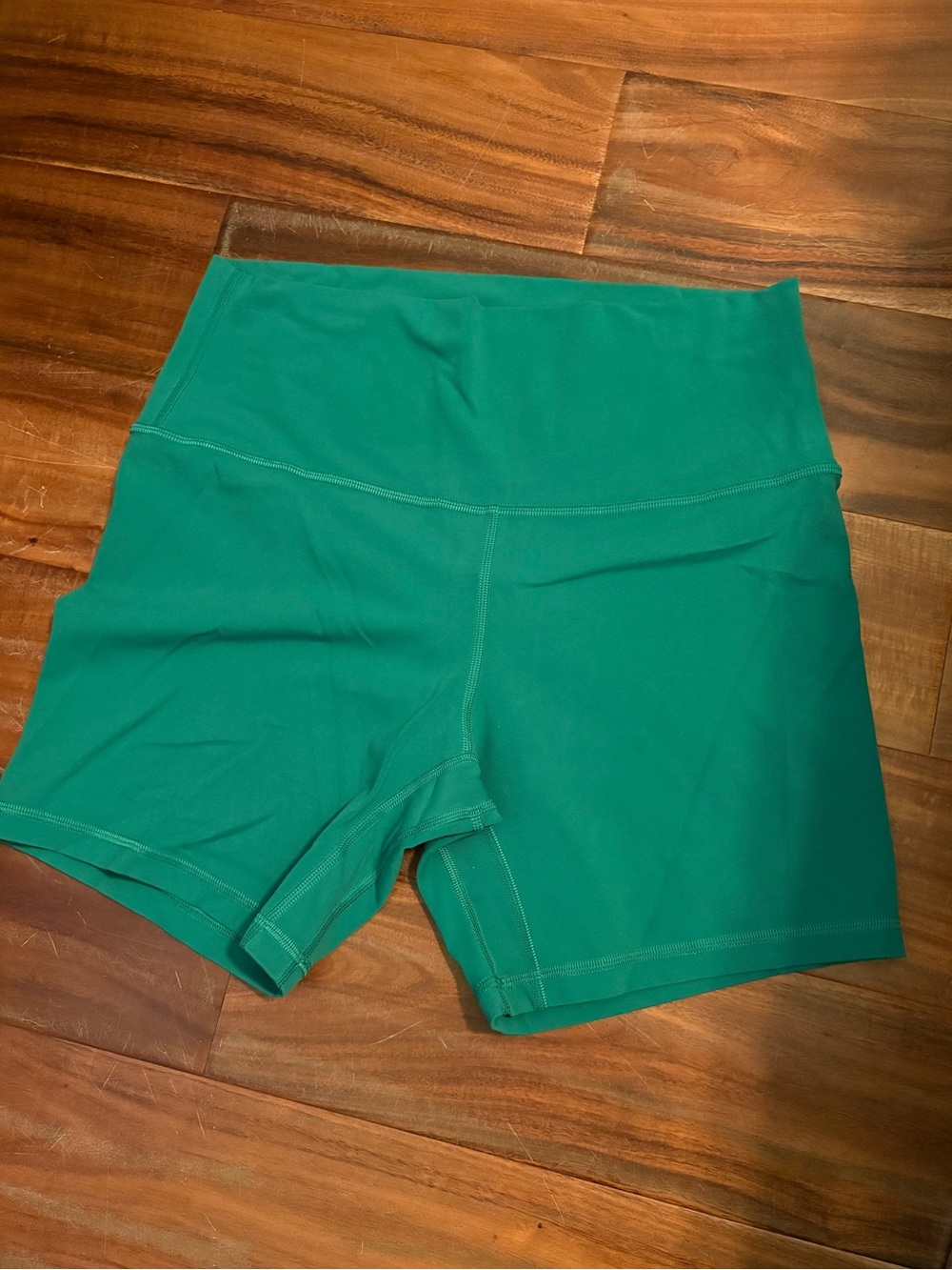 Lululemon Align High Rise Shorts 6” Green Teal Size 10 Nulu (547)